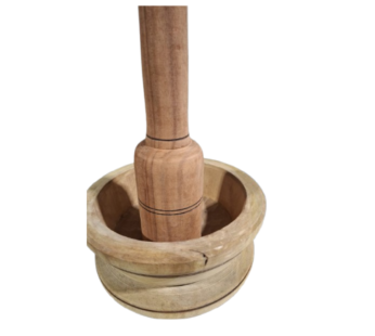 Wooden Pot & Pestle Set (Medium Size)